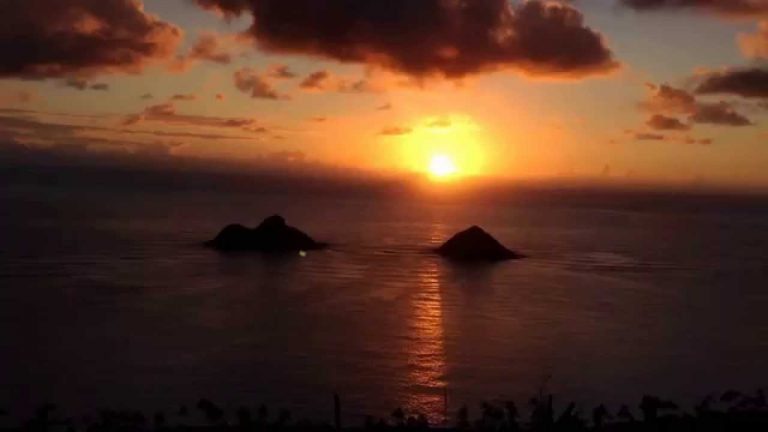 Sonnenaufgang pillboxes hike / Wanderung auf oahu in Hawaii