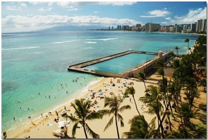Kaimana Strand und Monument