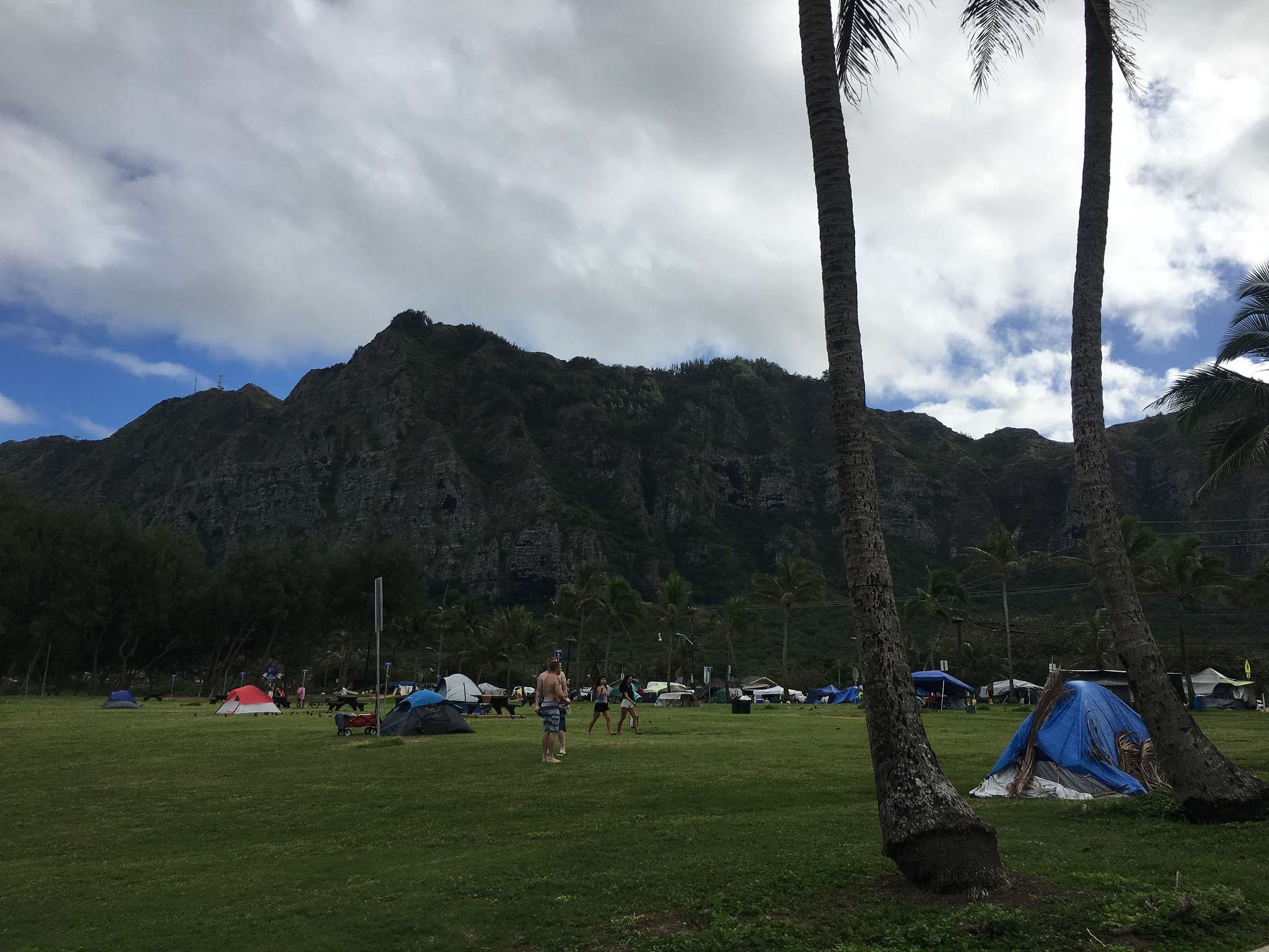 Camping am Strand in Hawaii