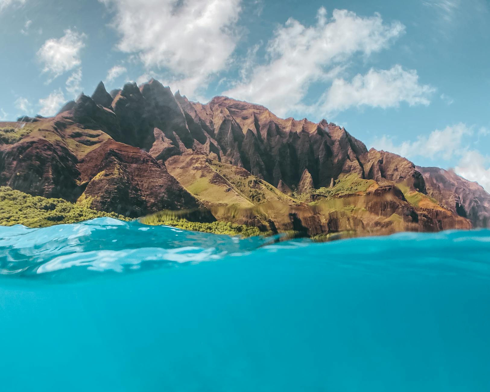 scenic island landscape seen from sea